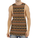 Ornament Egyptian Pattern Print Men's Muscle Tank Top