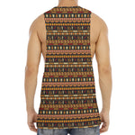 Ornament Egyptian Pattern Print Men's Muscle Tank Top