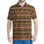 Ornament Egyptian Pattern Print Men's Polo Shirt