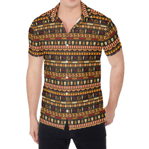 Ornament Egyptian Pattern Print Men's Shirt