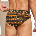 Ornament Egyptian Pattern Print Men's Swim Briefs