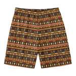 Ornament Egyptian Pattern Print Men's Swim Trunks