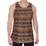 Ornament Egyptian Pattern Print Men's Velvet Tank Top