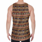 Ornament Egyptian Pattern Print Men's Velvet Tank Top