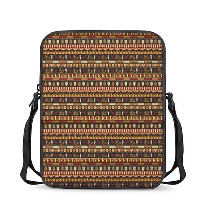 Ornament Egyptian Pattern Print Rectangular Crossbody Bag