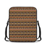 Ornament Egyptian Pattern Print Rectangular Crossbody Bag