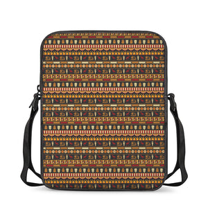 Ornament Egyptian Pattern Print Rectangular Crossbody Bag