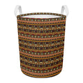 Ornament Egyptian Pattern Print Round Laundry Basket