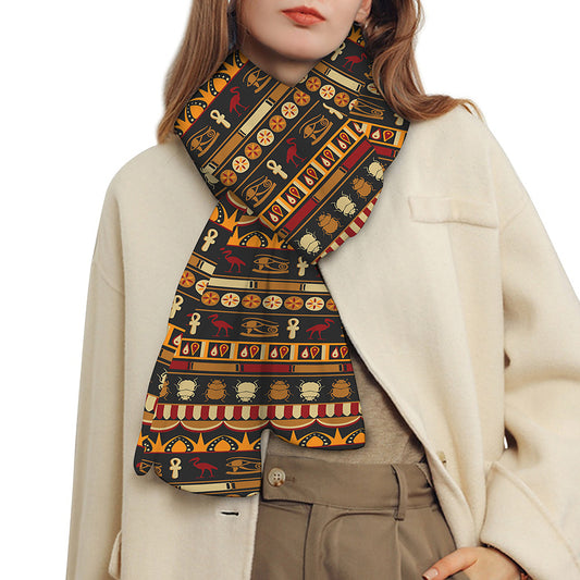 Ornament Egyptian Pattern Print Scarf