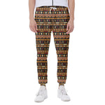 Ornament Egyptian Pattern Print Scuba Joggers
