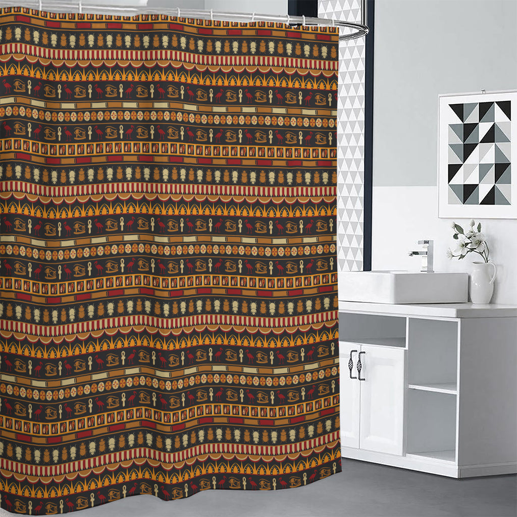 Ornament Egyptian Pattern Print Shower Curtain