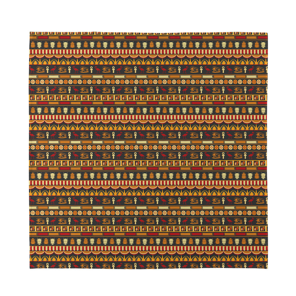 Ornament Egyptian Pattern Print Silk Bandana