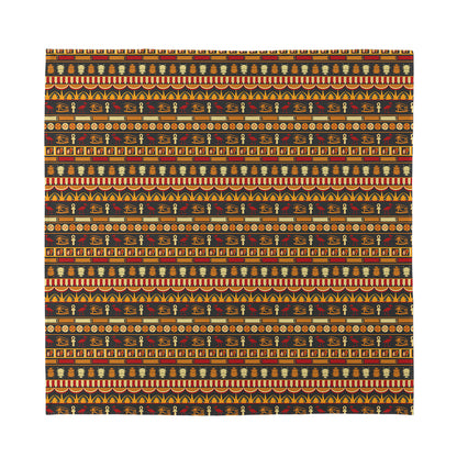 Ornament Egyptian Pattern Print Silk Bandana