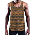 Ornament Egyptian Pattern Print Men's Workout Tank Top