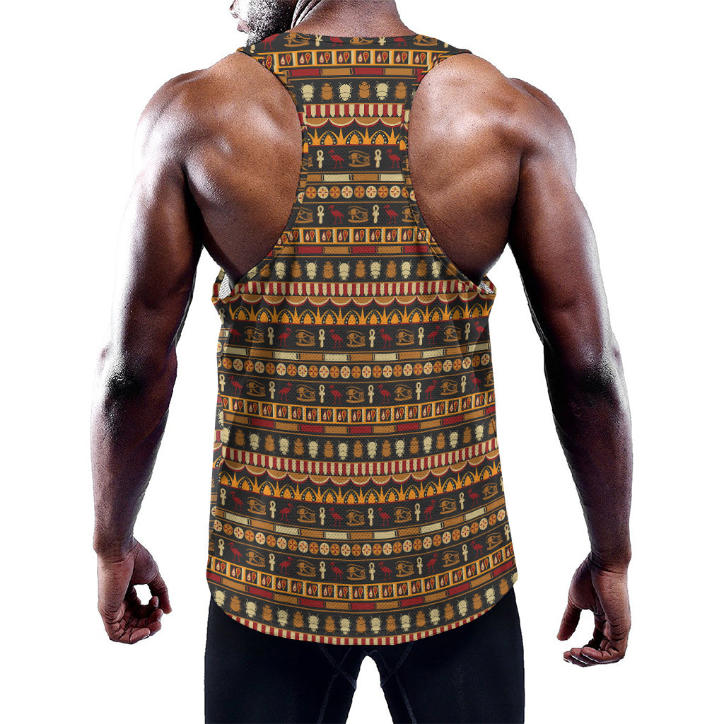 Ornament Egyptian Pattern Print Training Tank Top