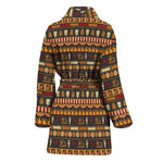 Ornament Egyptian Pattern Print Women's Bathrobe