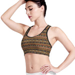 Ornament Egyptian Pattern Print Women's Sports Bra