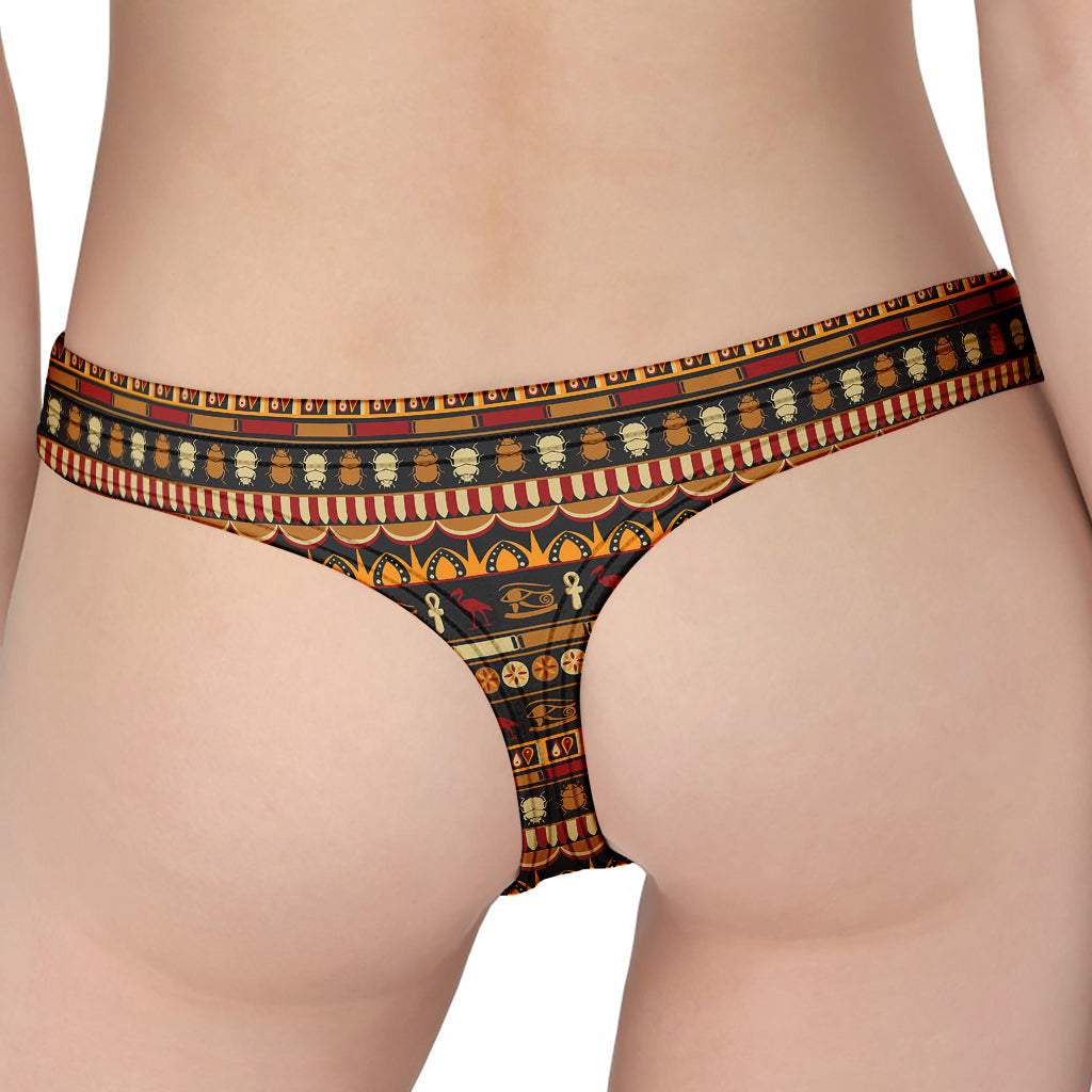 Ornament Egyptian Pattern Print Women's Thong