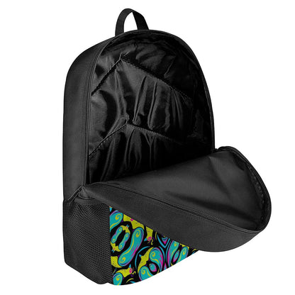 Ornament Psychedelic Trippy Print 17 Inch Backpack