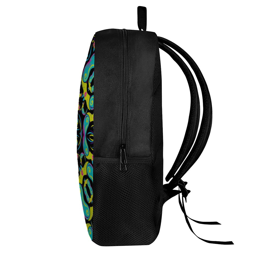 Ornament Psychedelic Trippy Print 17 Inch Backpack