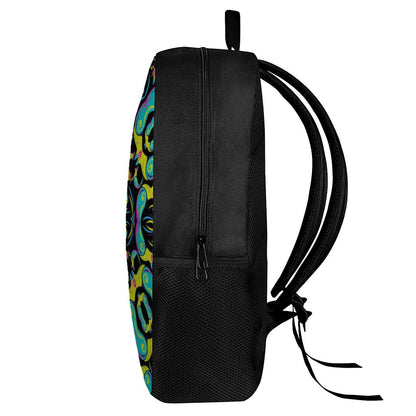 Ornament Psychedelic Trippy Print 17 Inch Backpack