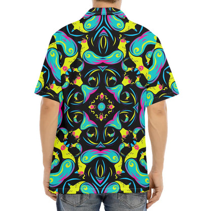 Ornament Psychedelic Trippy Print Aloha Shirt