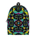 Ornament Psychedelic Trippy Print School Backpack