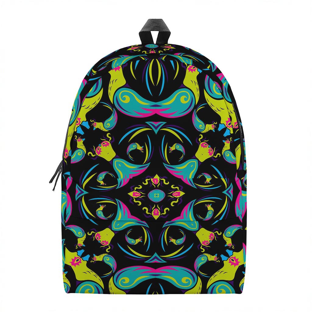 Ornament Psychedelic Trippy Print Backpack