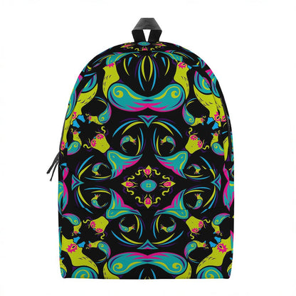 Ornament Psychedelic Trippy Print Backpack