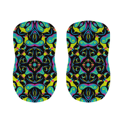 Ornament Psychedelic Trippy Print Bar Stool Covers