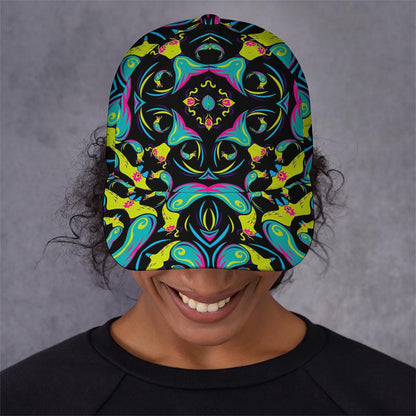 Ornament Psychedelic Trippy Print Baseball Cap
