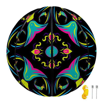 Ornament Psychedelic Trippy Print Basketball