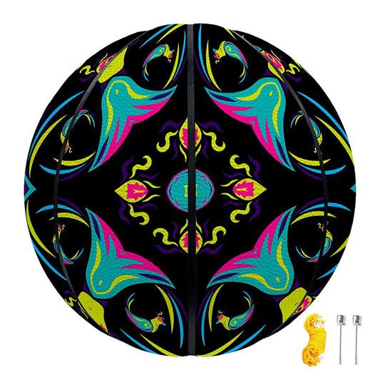 Ornament Psychedelic Trippy Print Basketball