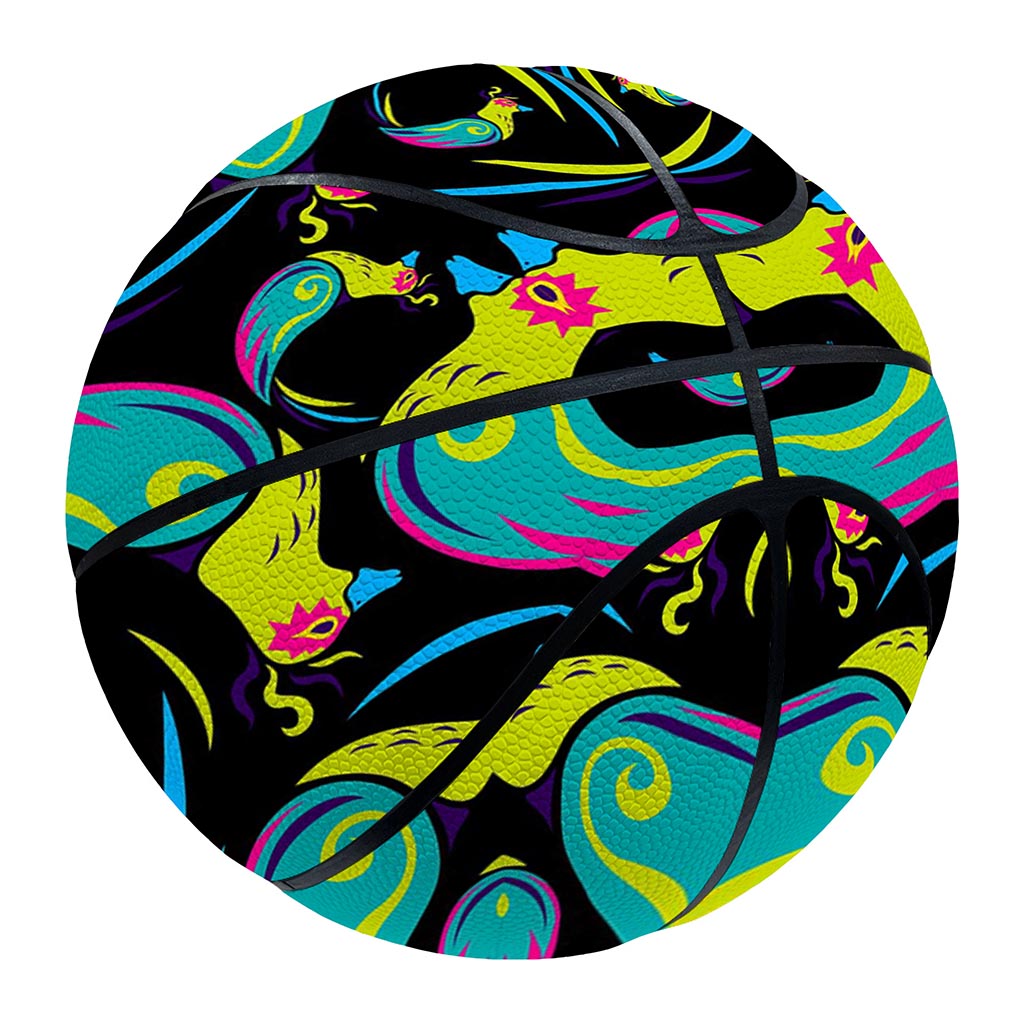 Ornament Psychedelic Trippy Print Basketball