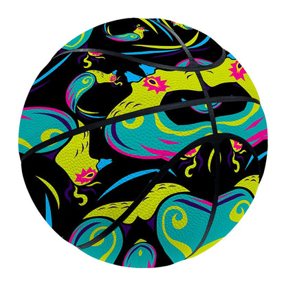 Ornament Psychedelic Trippy Print Basketball
