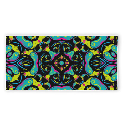 Ornament Psychedelic Trippy Print Beach Towel