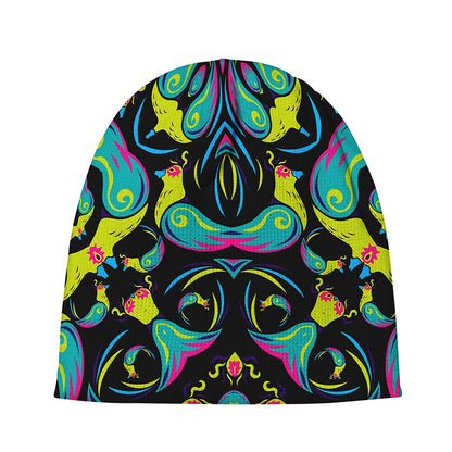 Ornament Psychedelic Trippy Print Beanie