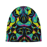 Ornament Psychedelic Trippy Print Beanie