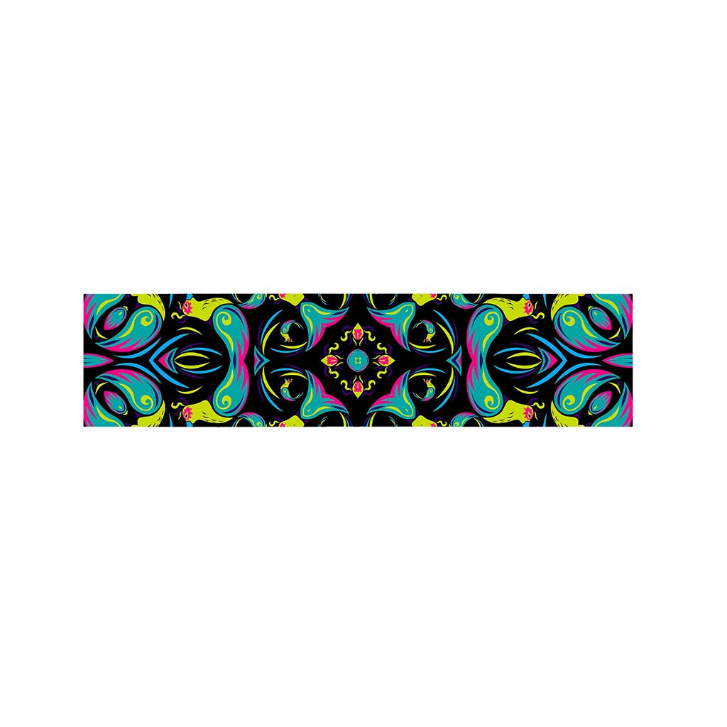 Ornament Psychedelic Trippy Print Bed Runner