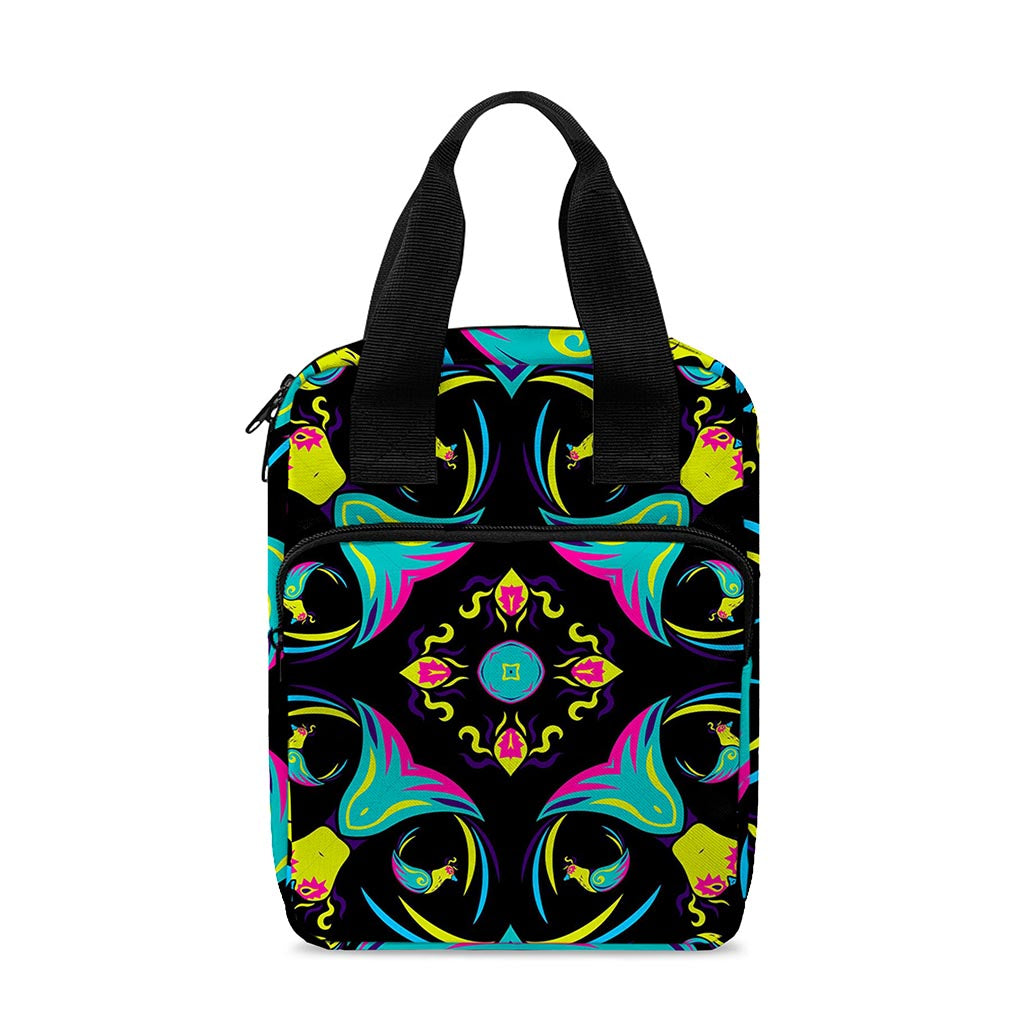 Ornament Psychedelic Trippy Print Bible Tote Bag