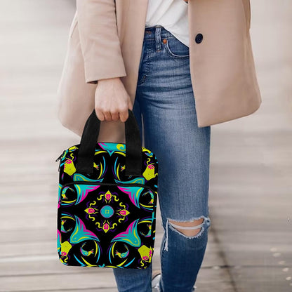 Ornament Psychedelic Trippy Print Bible Tote Bag