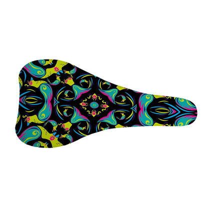 Ornament Psychedelic Trippy Print Bicycle Seat Cover