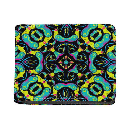 Ornament Psychedelic Trippy Print Bifold Wallet