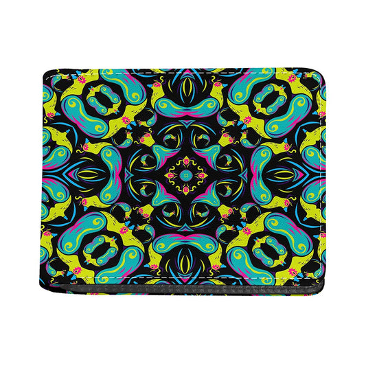 Ornament Psychedelic Trippy Print Bifold Wallet