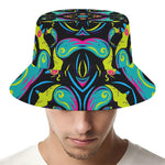 Ornament Psychedelic Trippy Print Bucket Hat