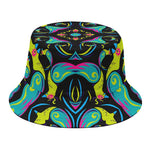 Ornament Psychedelic Trippy Print Bucket Hat