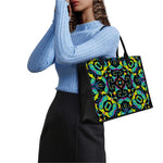 Ornament Psychedelic Trippy Print Canvas Tote Bag