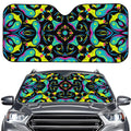 Ornament Psychedelic Trippy Print Car Windshield Sun Shade