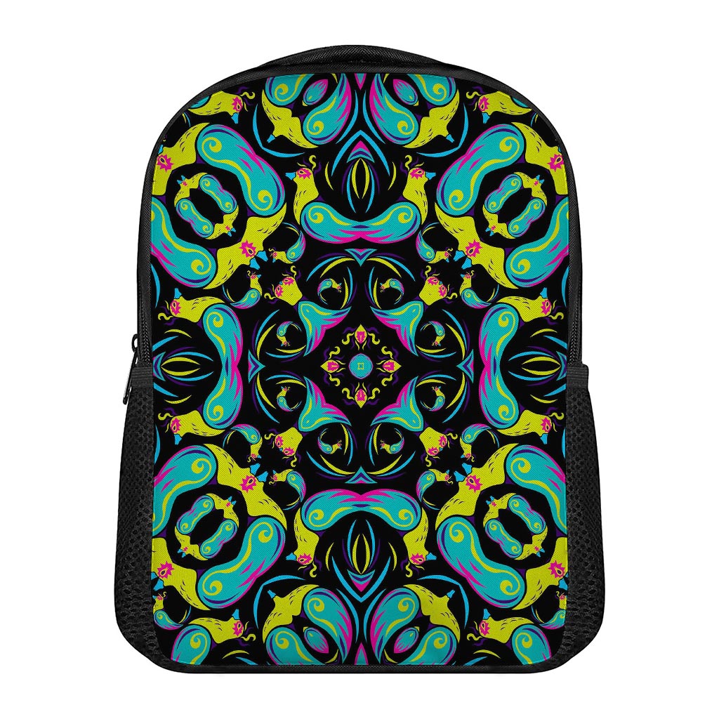 Ornament Psychedelic Trippy Print Casual Backpack