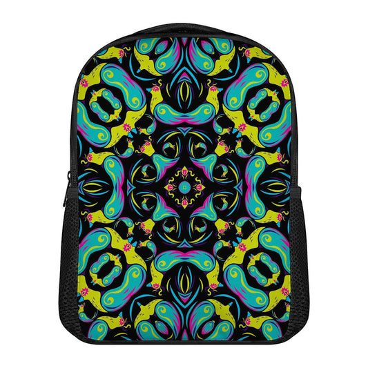 Ornament Psychedelic Trippy Print Casual Backpack